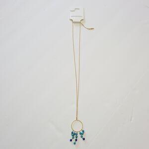 Sole/Society semiprecious stone gold tone necklace